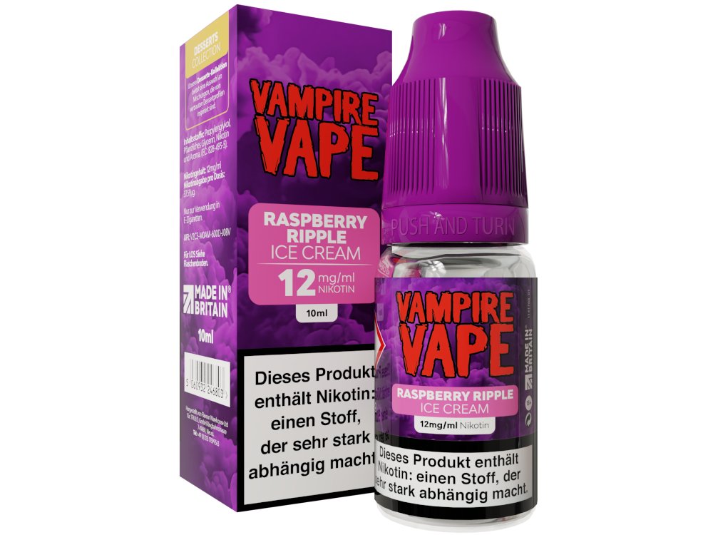 Vampire Vape - Dessert Collection - E-Zigaretten Liquid - Raspberry Ripple Ice Cream